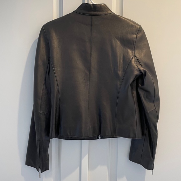 Women’s Updated Contemporary Leather Moto Jacket - Picture 4 of 4